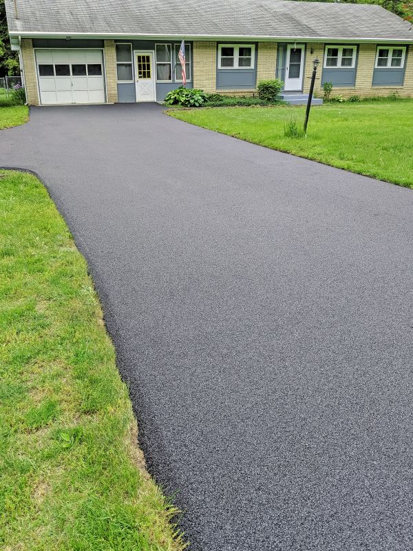 Freshly Paved Asphalt Driveway