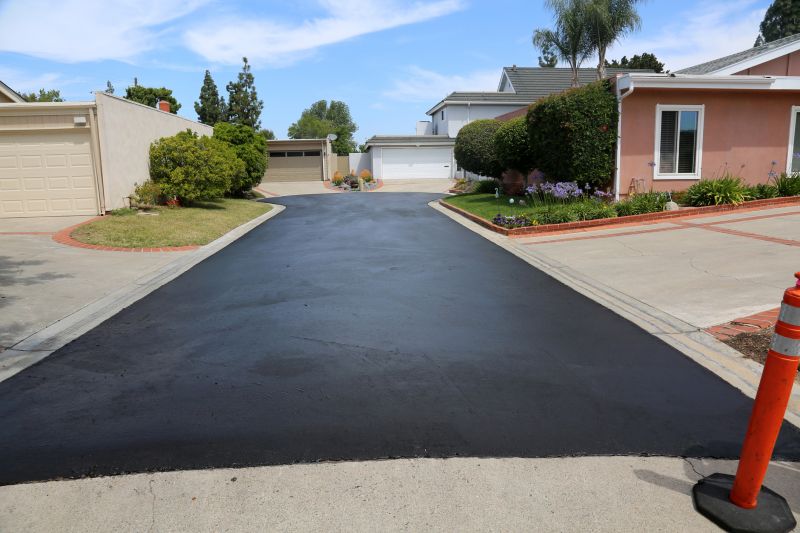 Blacktop Driveway with Edging